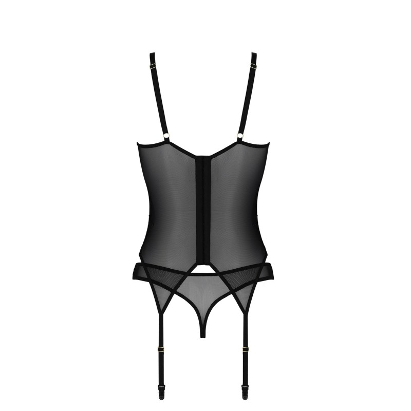 Bielizna-DENERYS CORSET black L/XL